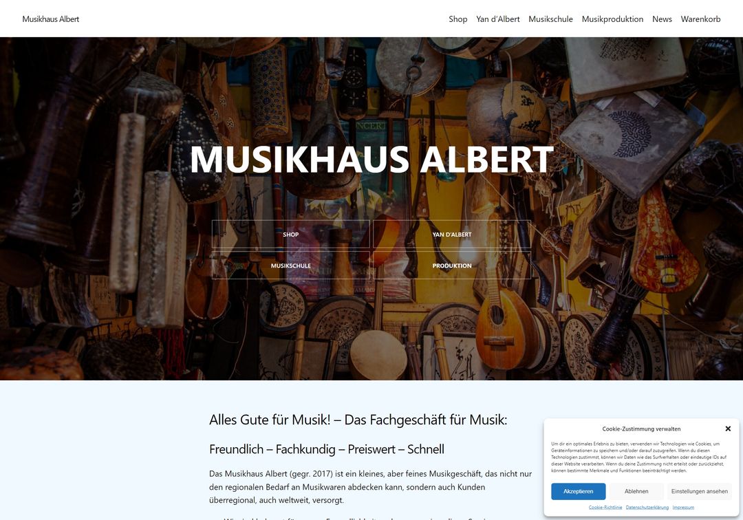 Musikhaus Albert Screenshot